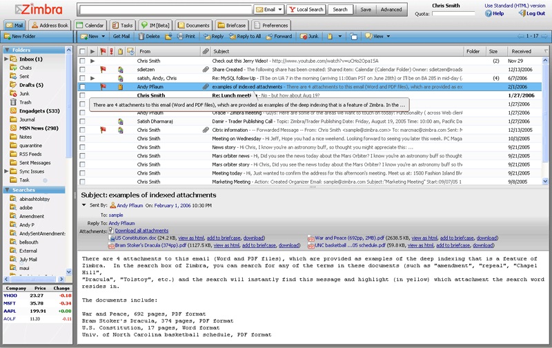 Sử dụng công cụ miễn phí Zimbra Desktop để duyệt mail, giống như Outlook