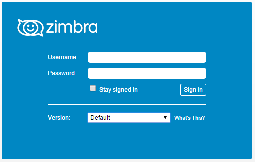 Zimbra đăng nhập qua web